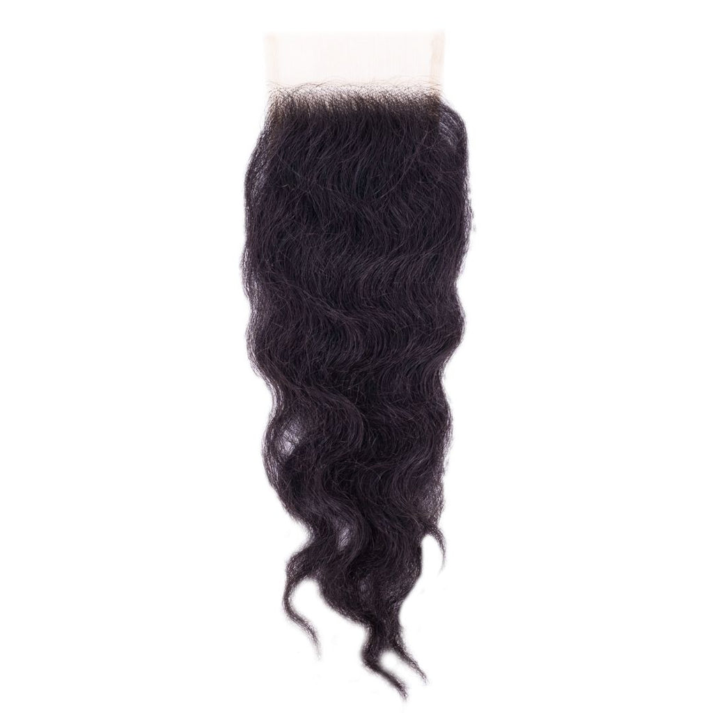 Raw Indian Curly 4x4 Transparent Closure